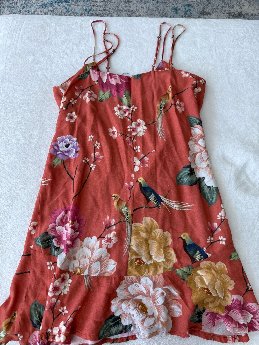 Farm Rio Mini Dress with Matching Belt Size Small D90 - Picture 7 of 9